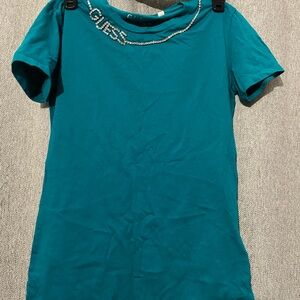 GUESS Turquoise Short Sleeve Tee